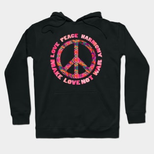 Peace hippie text Hoodie